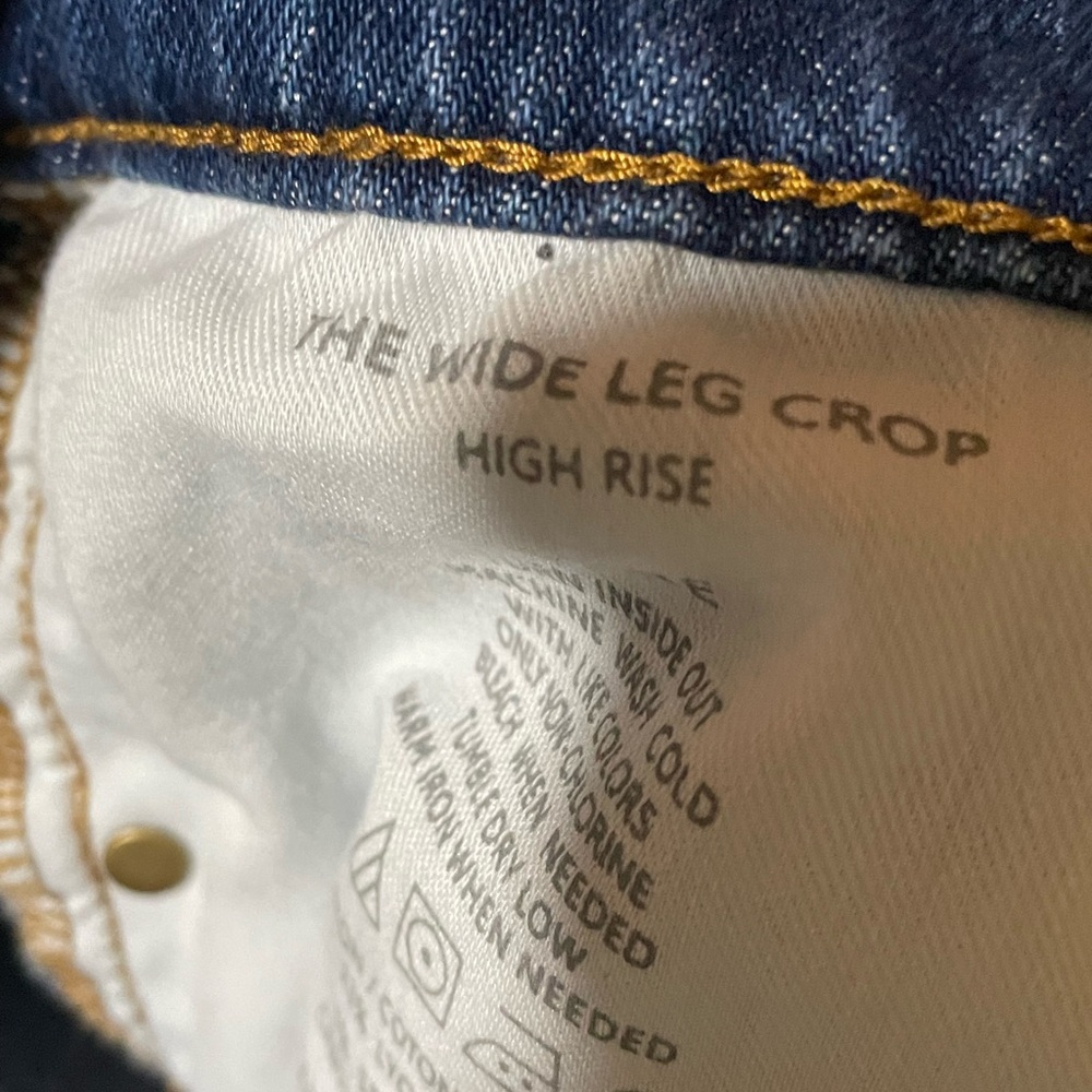 Ann Taylor Blue Wide-Leg  Crop Jeans High Rise Size 2p - Picture 3 of 14
